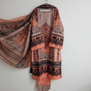 Ready Made Pure Dubai Silk Three Piece